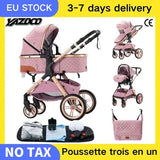 Poussette Multifonctionnelle 3 en 1 Facile à Plier pour Bébé, Siège de Sécurité Portable de Voyage, Norme Européenne pour Nouveau-Né