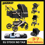 Poussette Luxueuse Portable 3 en 1 avec 4 roue