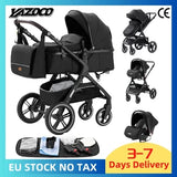 Poussette Luxueuse Portable 3 en 1 avec 4 roue