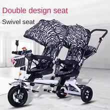 Poussette jumelle Tricycle pour enfants