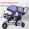 Poussette jumelle Tricycle pour enfants