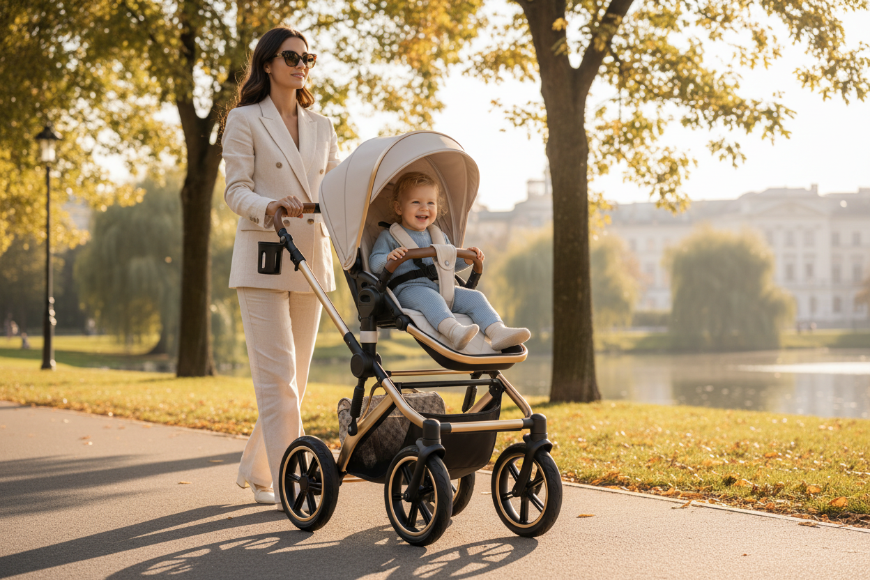 poussette de luxe 3 roues haute paysage Poussette multi-fonctionnel bébé landau bébé poussettes - Duniversbebe.com