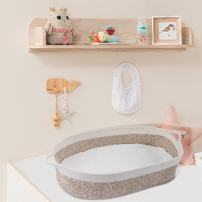 Berceau Bébé - BabyCradleBed™ - Marron&Blanc