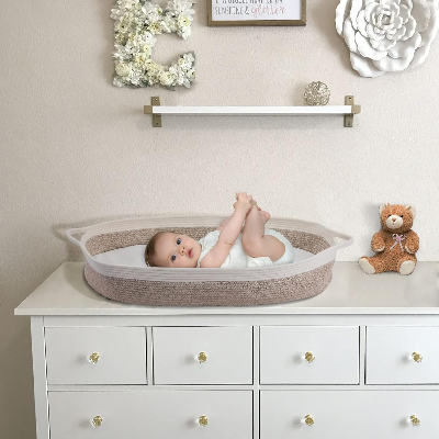 Berceau Bébé - BabyCradleBed™ - Marron&Blanc